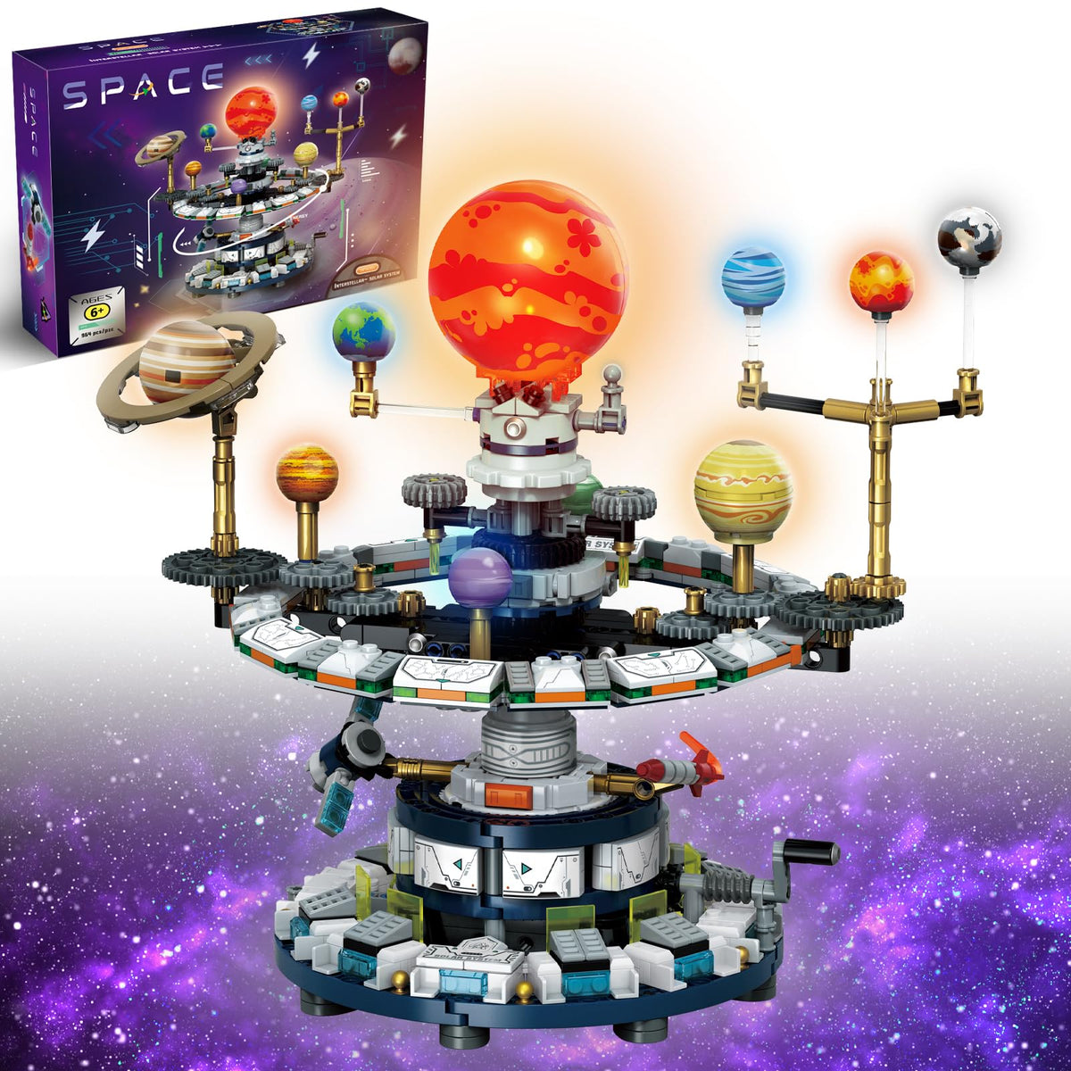 WEMEWEME Spinning Solar System sun-planet rotation enhances hands-on astronomy exploration