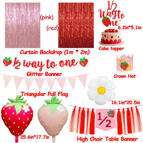 Wenioerz strawberry balloon set adds festive color and celebration energy.