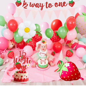 Wenioerz strawberry foil fringe backdrop creates a shiny, photo-ready scene for memories.