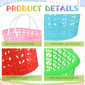 Wenqik bright-colored Easter baskets help kids spot treasures quickly