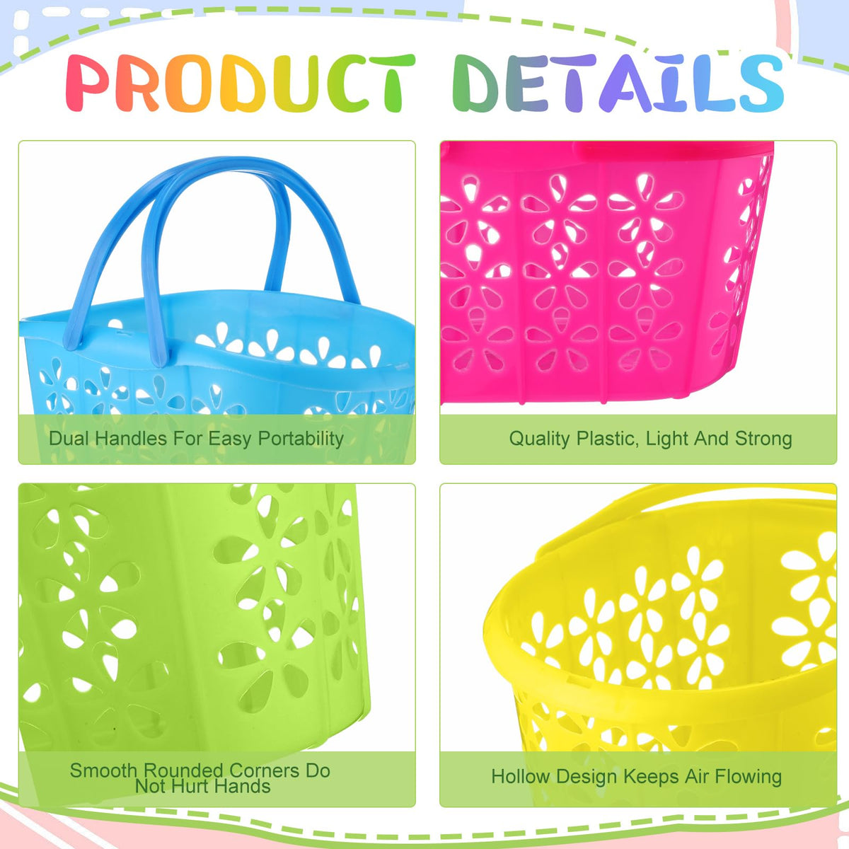 Wenqik Easter grass confetti yellow spread at basket bottoms to cushion eggs