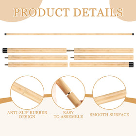 Wenqik retractable limbo stick with natural bamboo look for luau decor.