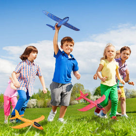 WenToyce foam airplane colorful four-pack box showing variety