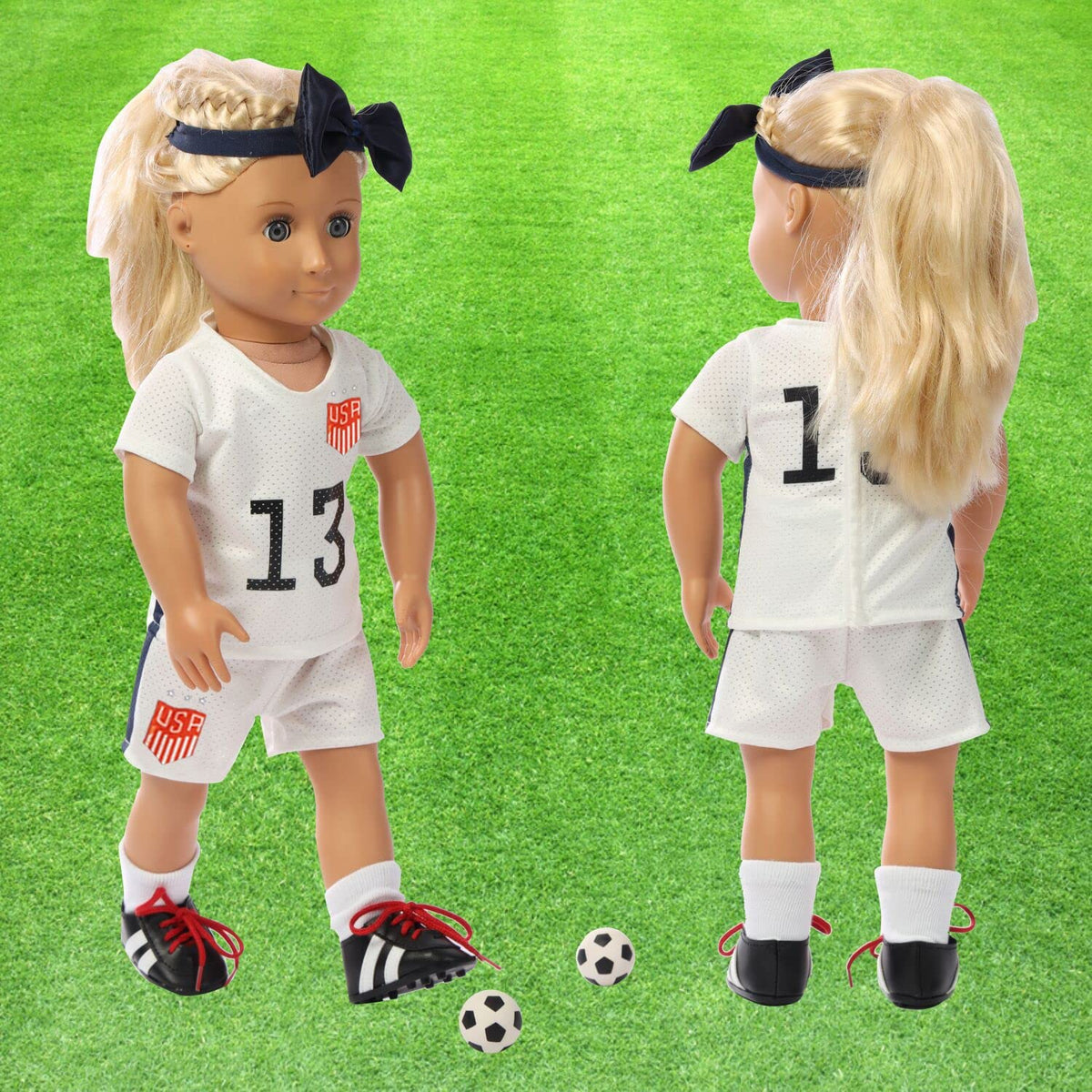 Wenzhuo tennis accessories for 18-inch dolls, ready for matches.
