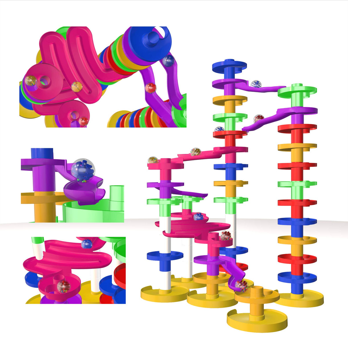WEofferwhatYOUwant colorful cross-tower design sparks curiosity during play