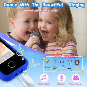 WEOLULI Kids Phone blue dinosaur silicone cover provides durable protection