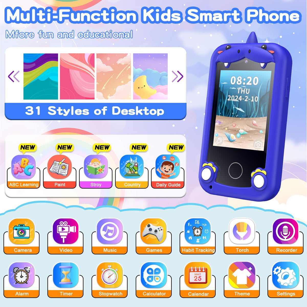 WEOLULI Kids Phone games and music for engaging learning experiences