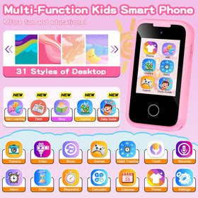WEOLULI pink kids phone selfie camera for fun photos.