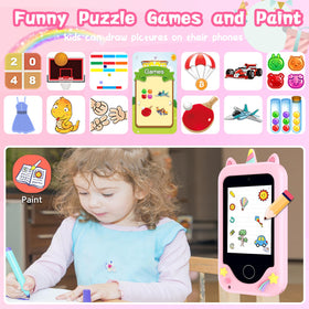 WEOLULI Kids Smart Phone MP3 music feature for on-the-go fun and sing-alongs.