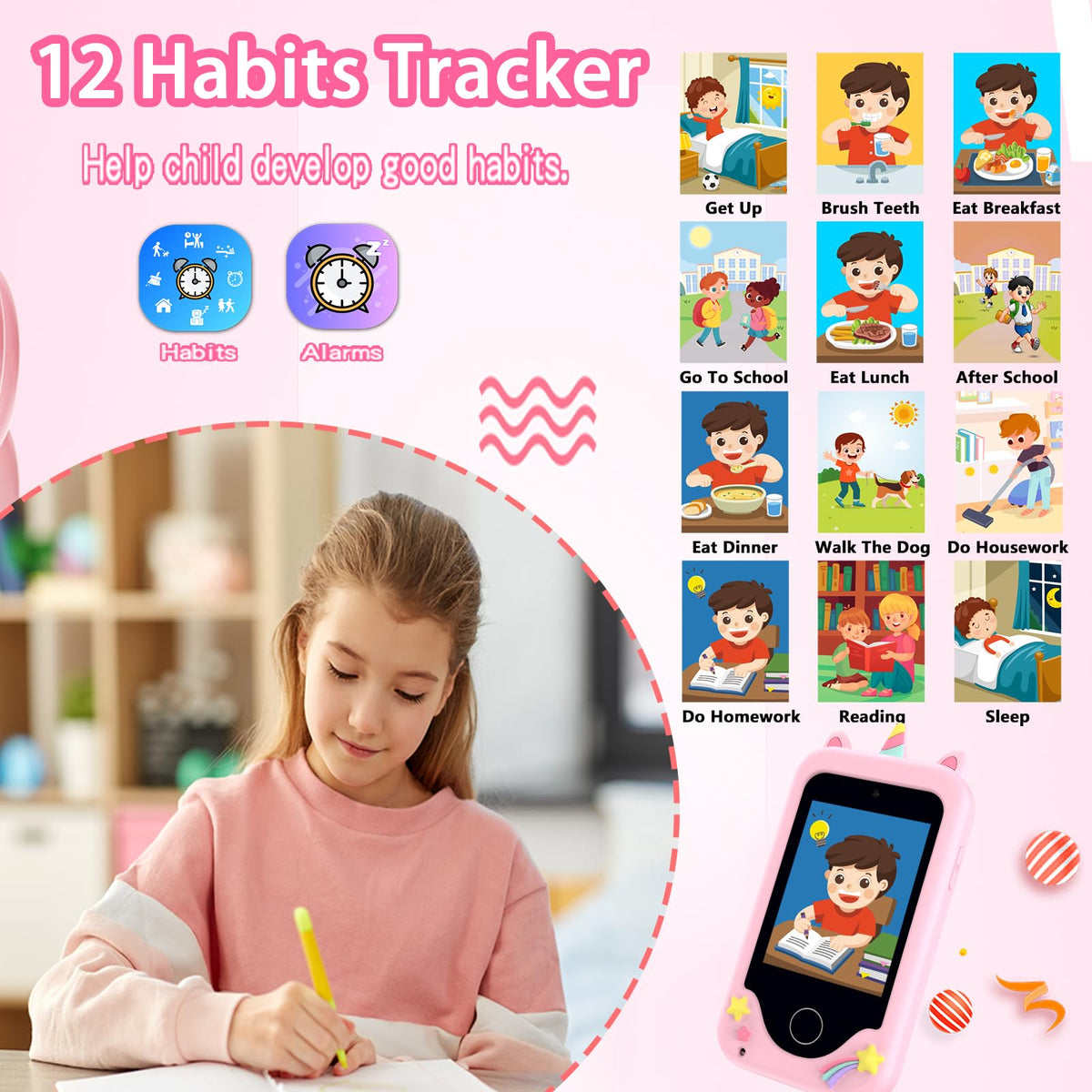 WEOLULI Kids Smart Phone photo frames offering moments of family fun.
