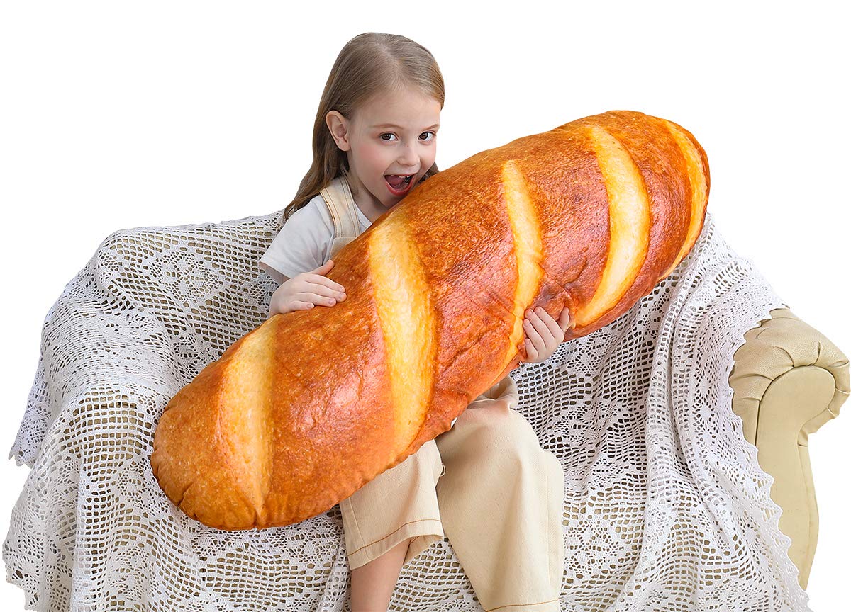 Wepop 40-in-3D bread shape pillow for cozy back support