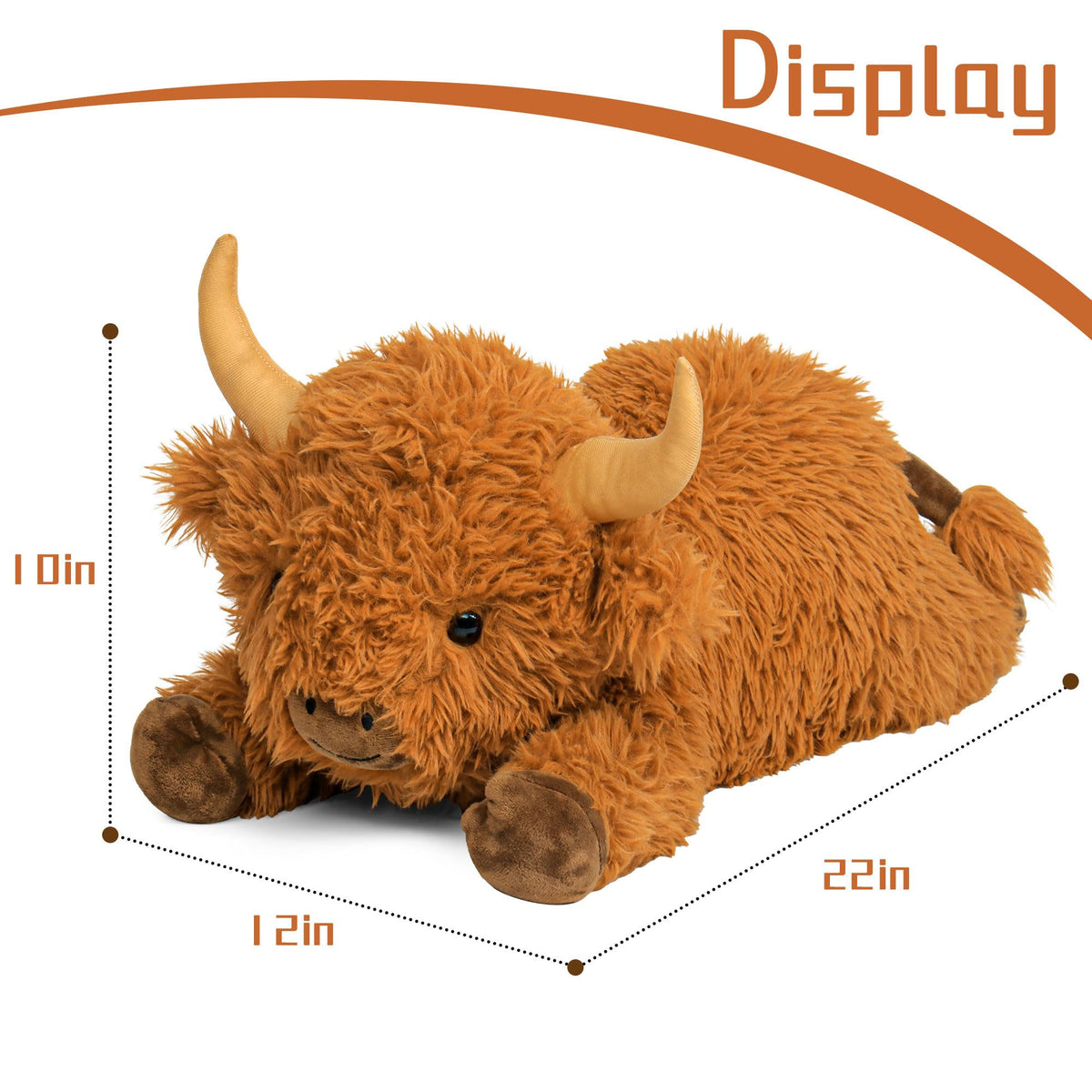Wepop Highland Cow weighted plush, machine washable for easy cleaning.