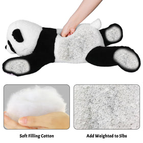Wepop soft PP cotton weighted panda plush with gentle beads
