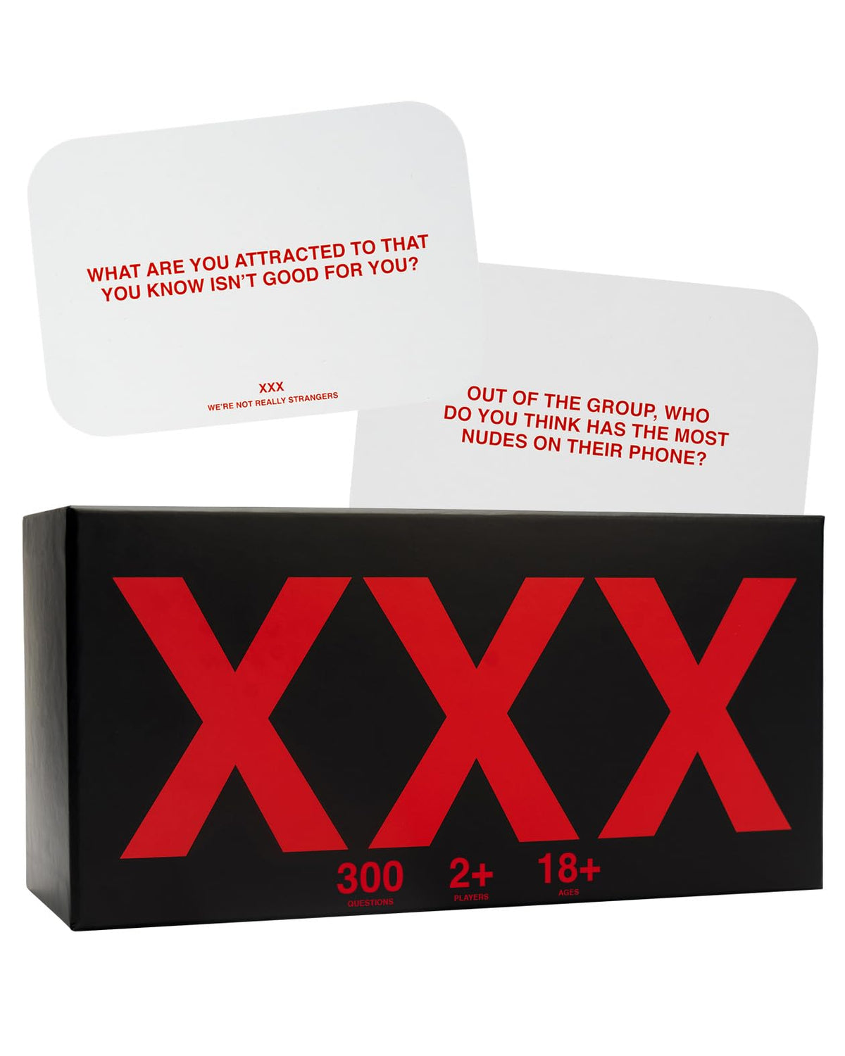 WE'RE NOT REALLY STRANGERS Adult Edition card game box for bold conversations