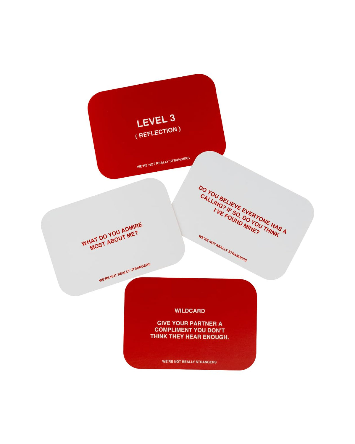 WE'RE NOT REALLY STRANGERS packaging supports quick setup for parties
