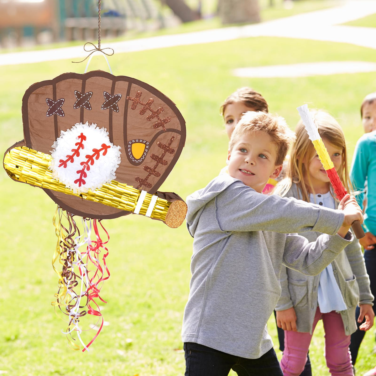 WERNNSAI baseball pinata party scene showcasing festive fun