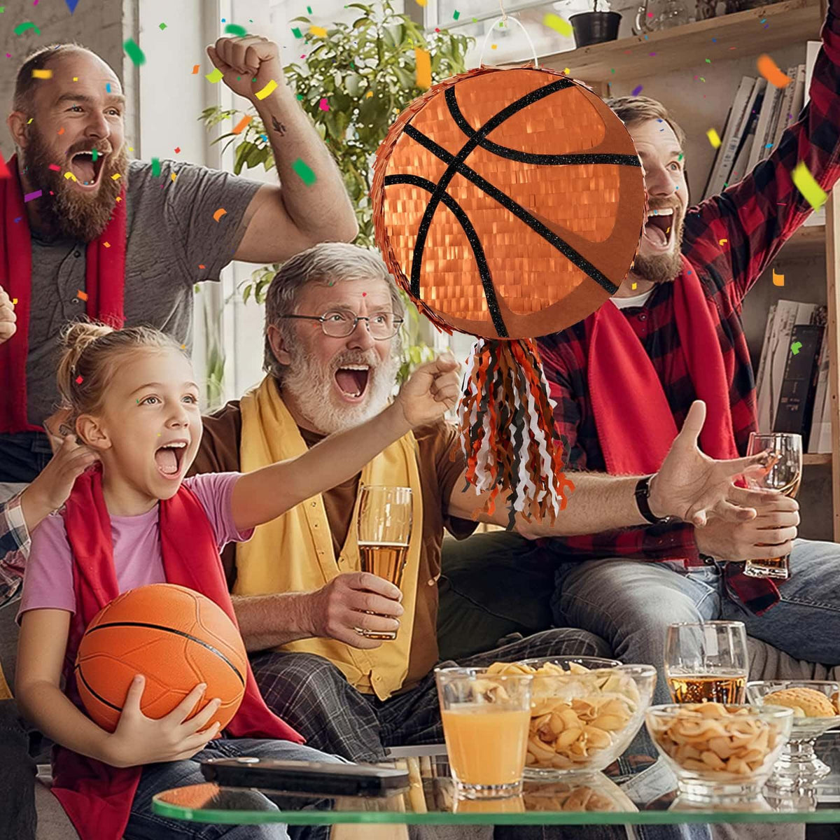 WERNNSAI basketball pinata crafted from sturdy corrugated paper for durability