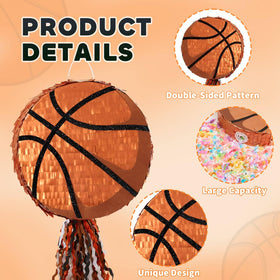 WERNNSAI basketball pinata size 12.5 inches for kid-friendly party fun