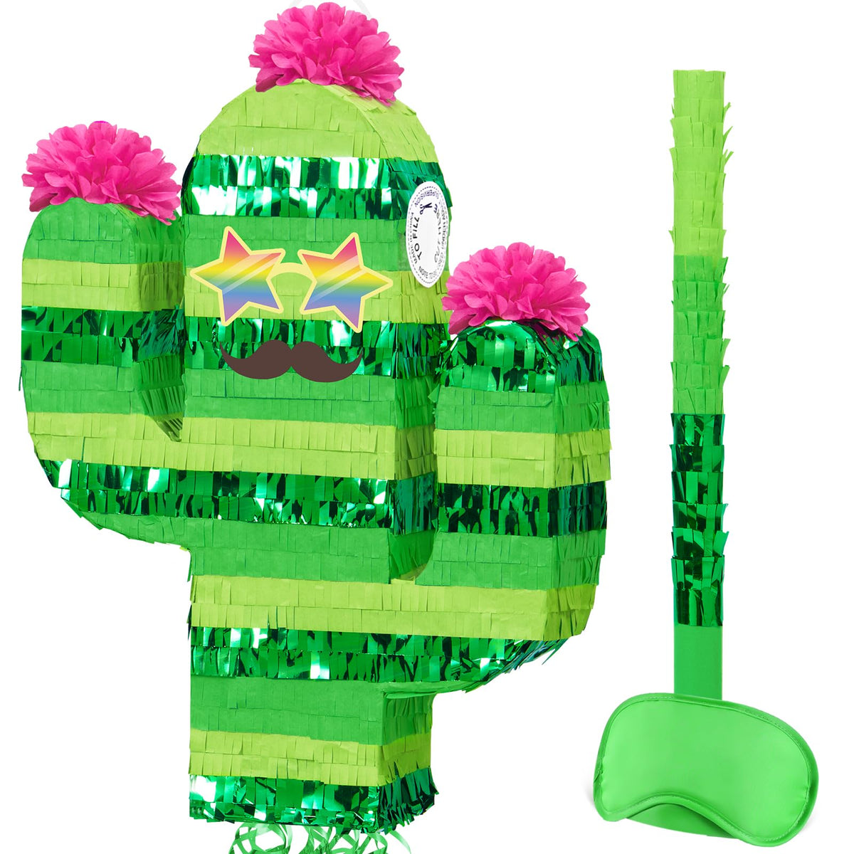WERNNSAI Cinco de Mayo cactus pinata ready for candy and prizes.
