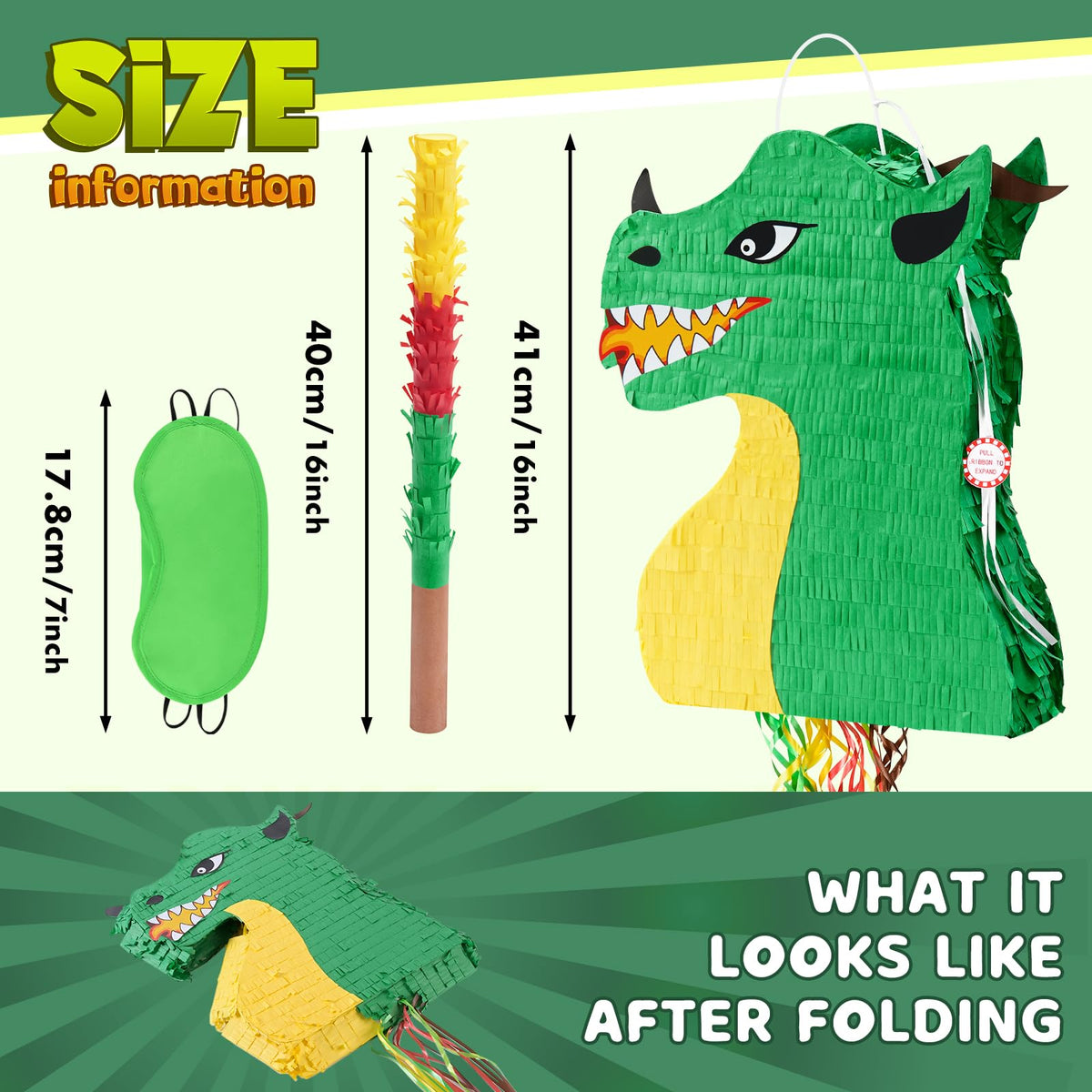 WERNNSAI collapsible pinata design that stores flat after celebrations