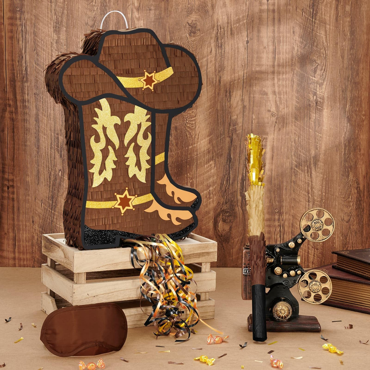 WERNNSAI cowboy hat pinata decor adds bold Western flair to celebrations
