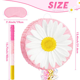 WERNNSAI Daisy Flower Pinata thick corrugated paper for durable party play.