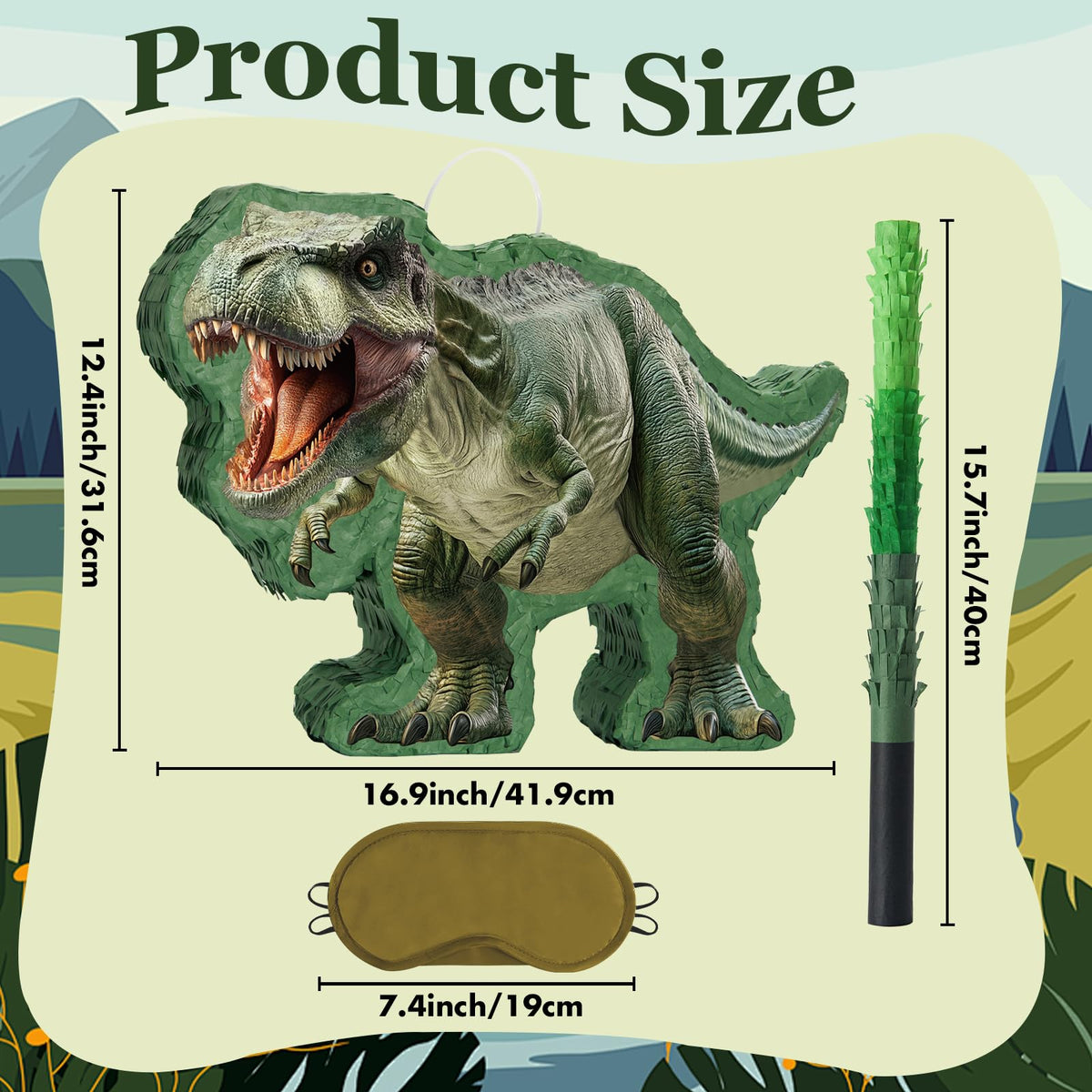 WERNNSAI dinosaur pinata eyes provide a bold centerpiece for dino parties