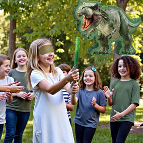 WERNNSAI dinosaur pinata with kid-friendly bat supports safe, fun play