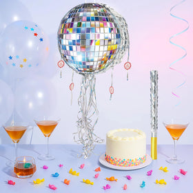 WERNNSAI disco ball pinata eye mask included for playful theme