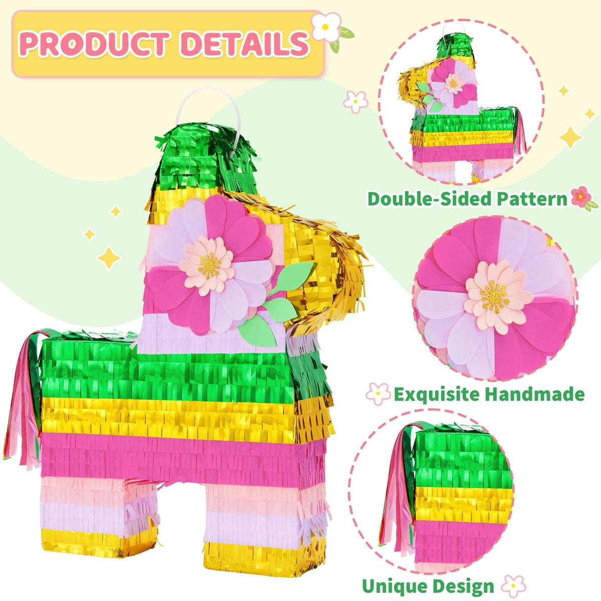 WERNNSAI pinata flower detail showcases vibrant colors and durable design for lasting décor.