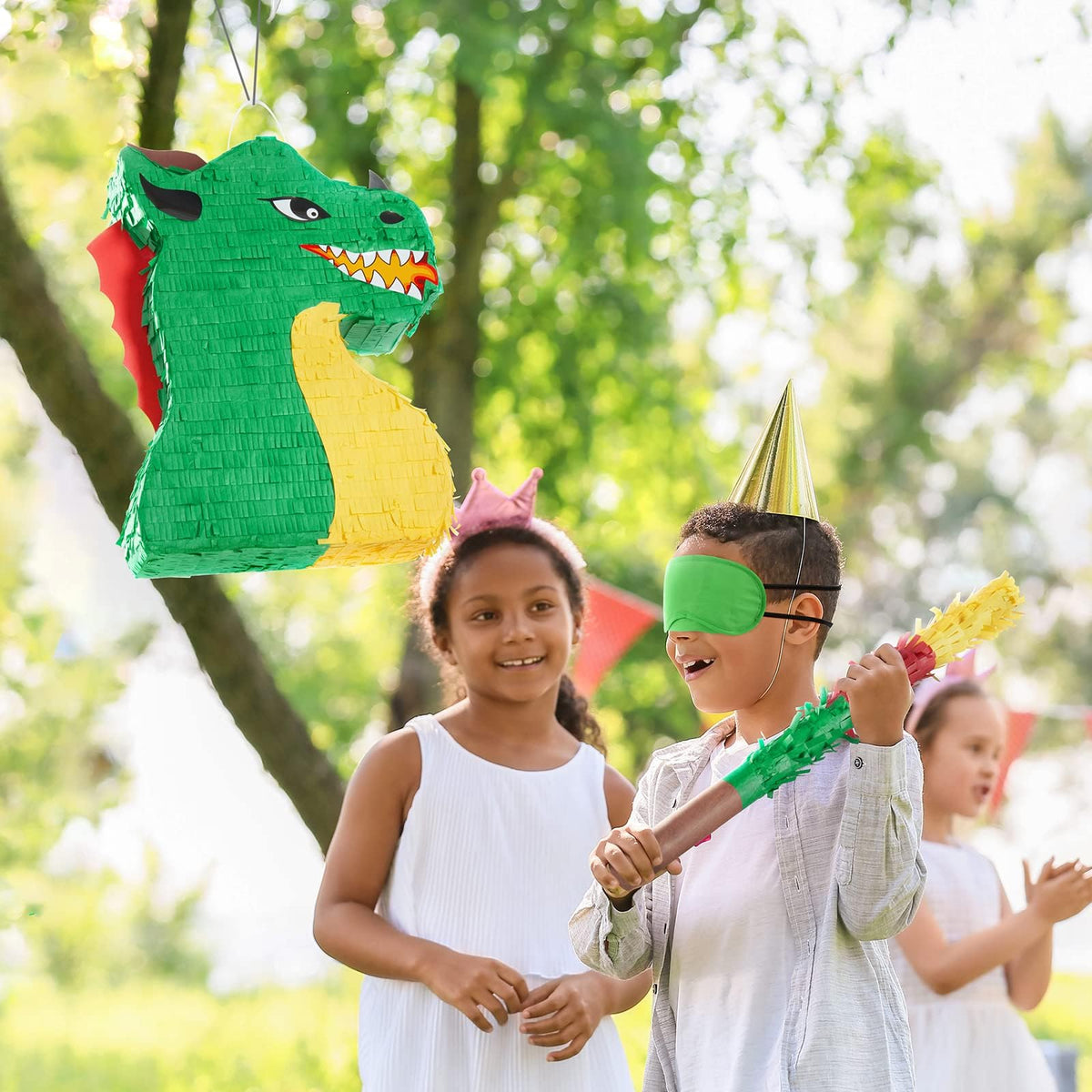 WERNNSAI dragon pinata includes blindfold and stick for games