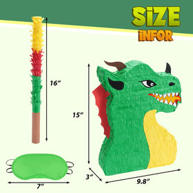 WERNNSAI dragon pinata durable corrugated paper stands up to play