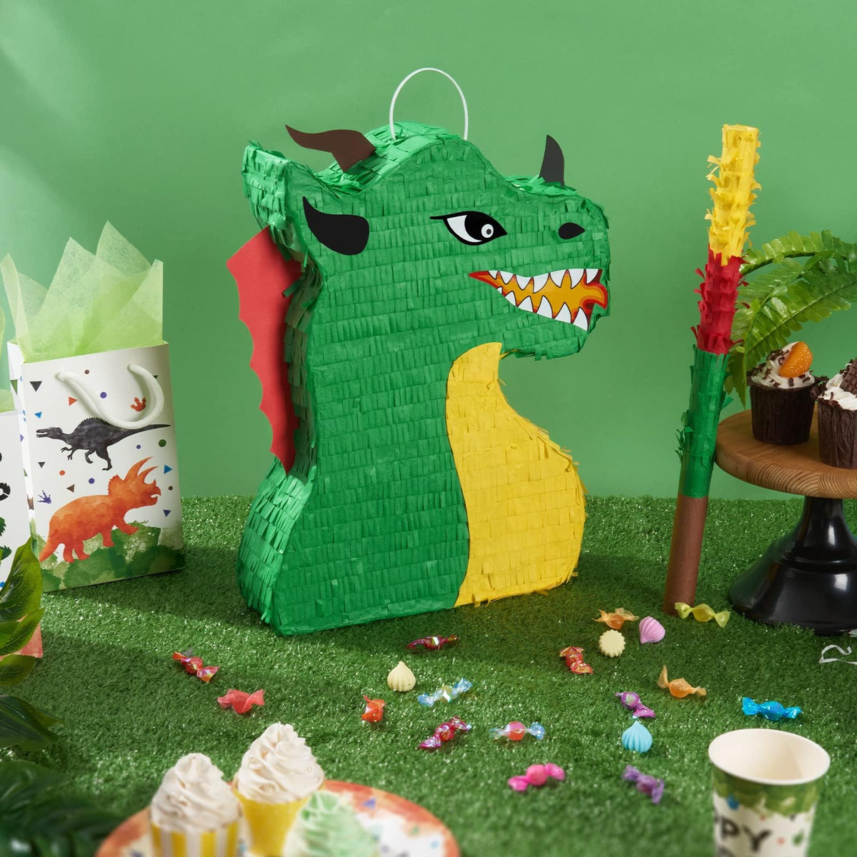 WERNNSAI dragon pinata hanging loop ready for easy setup
