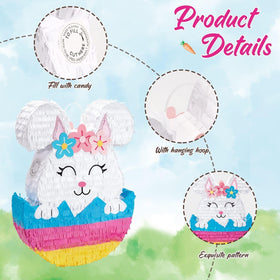 WERNNSAI Easter Bunny Piñata filled with treats for a fun kids' game