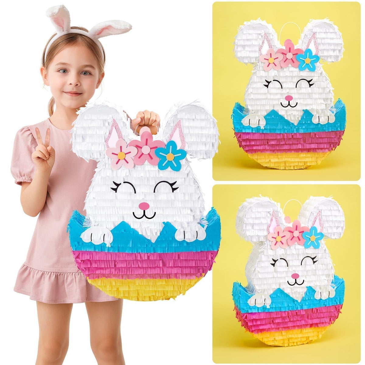 WERNNSAI Easter Bunny Piñata size 42x31cm ideal for celebrations