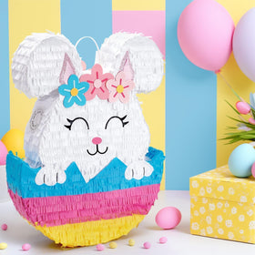 WERNNSAI Easter Bunny Piñata includes blindfold and stick for classic play