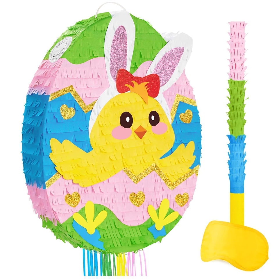 WERNNSAI Easter Egg pinata with chick for festive spring celebrations