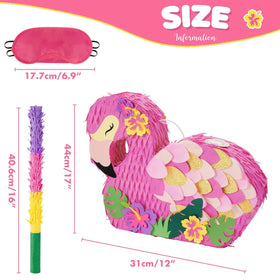 WERNNSAI Flamingo Piñata durable paper helps ensure festive use.