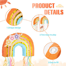 WERNNSAI flower stickers decorate the pinata for a vivid, charming look