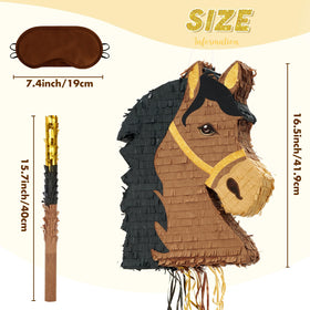 WERNNSAI horse piñata corrugated paper durability supports longer party games