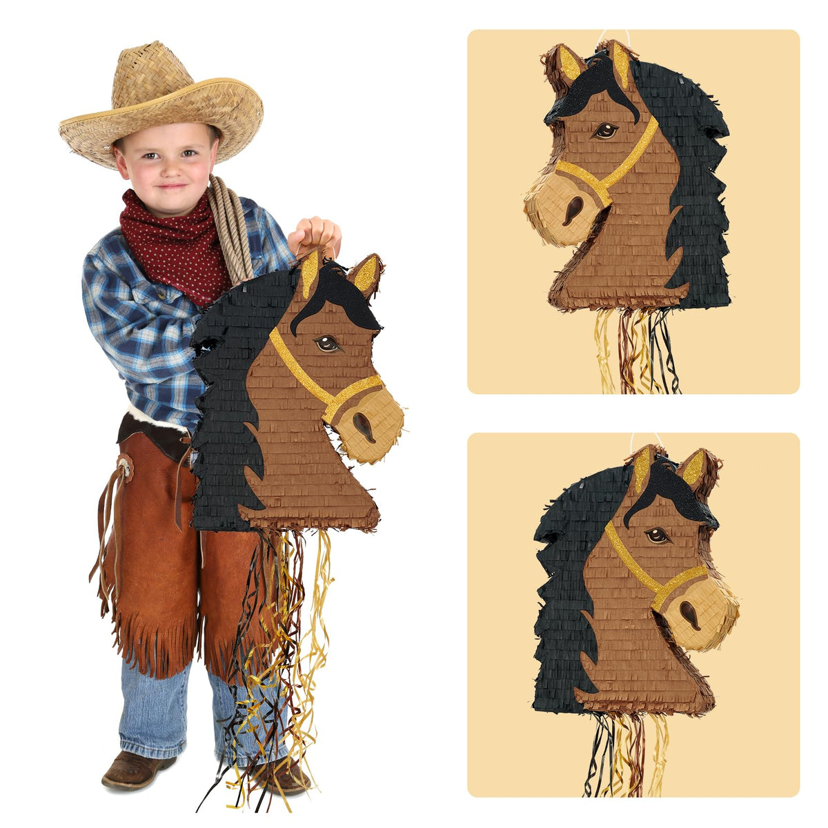 WERNNSAI horse piñata set provides a ready-to-play horse-themed activity