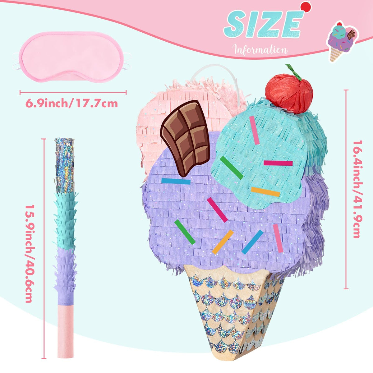 WERNNSAI Ice Cream Piñata classroom decor ready for daily fun and color