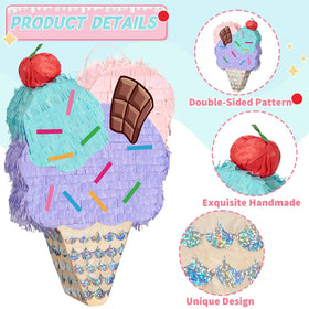 WERNNSAI Ice Cream Piñata being filled up to 5lbs of treats