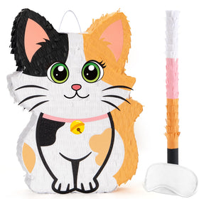 Wernnsai Kitten Piñata front view shows playful design for kids parties.