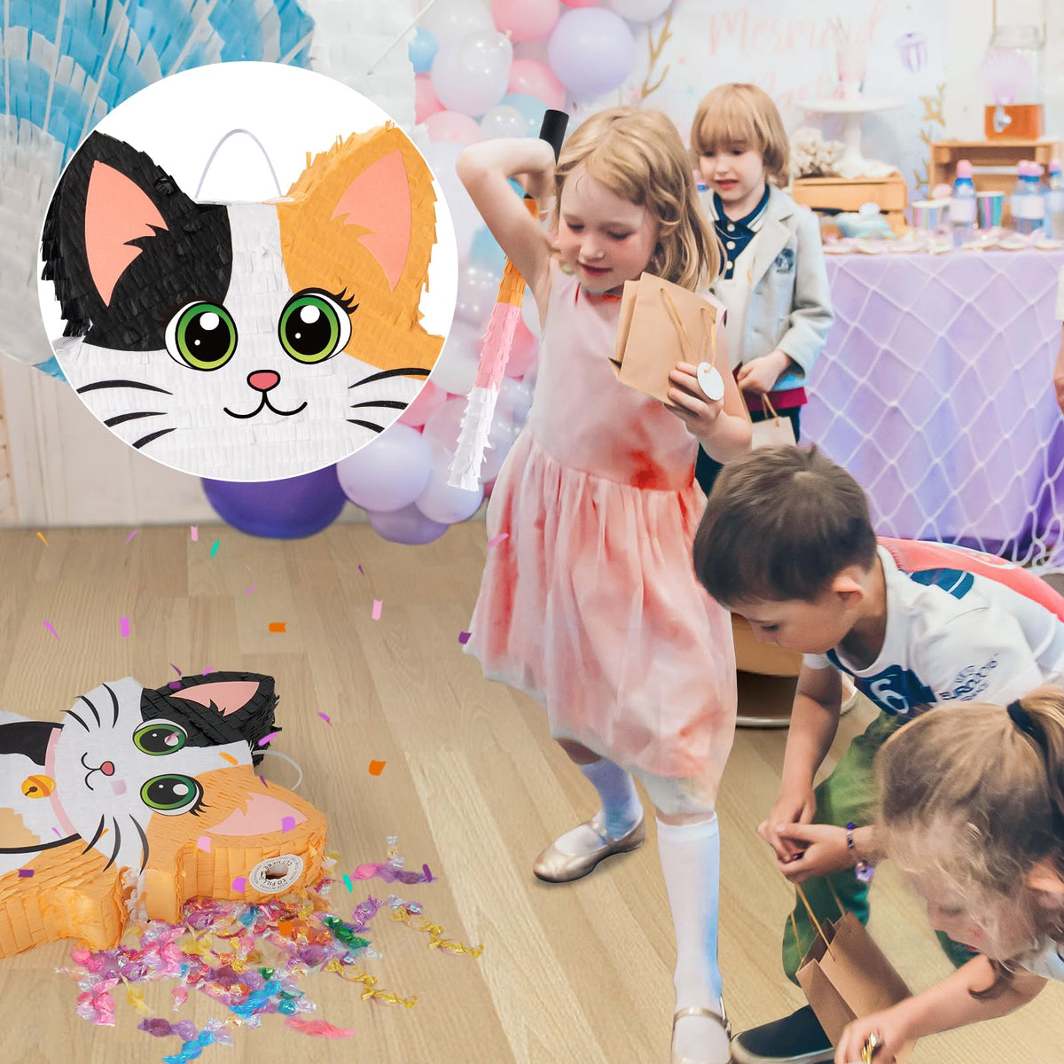 Wernnsai Kitten Piñata daily decor use idea for classrooms or homes.