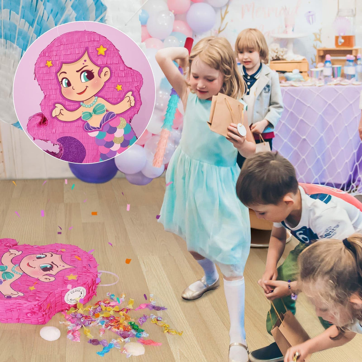 WERNNSAI Mermaid party decor collection enhances ocean-themed celebrations