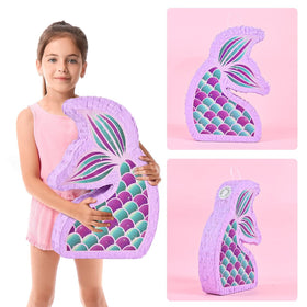 WERNNSAI Mermaid Piñata includes blindfold and bat for ready made games