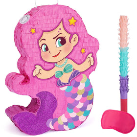 WERNNSAI Mermaid Pinata full assembly for a fun birthday party