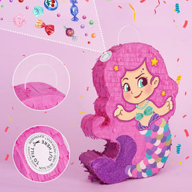 WERNNSAI Mermaid pinata hanging setup for indoor or outdoor use