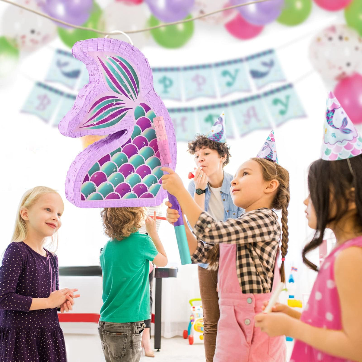 WERNNSAI Mermaid Piñata suits birthdays and carnivals with bright ocean vibes